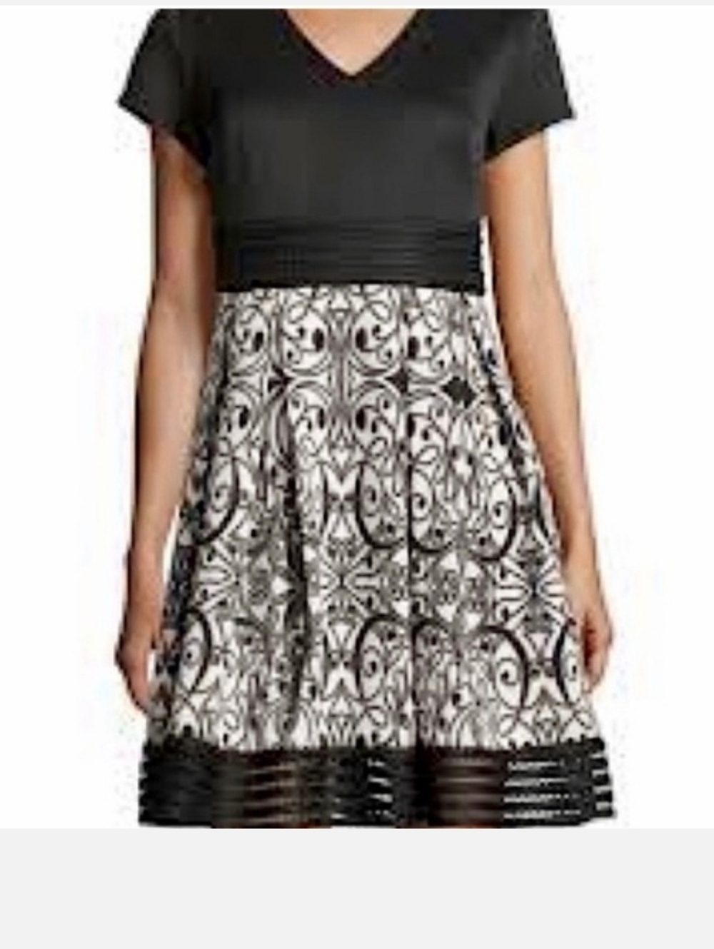 CB established 1962 size 14 fit and flare vneck dress